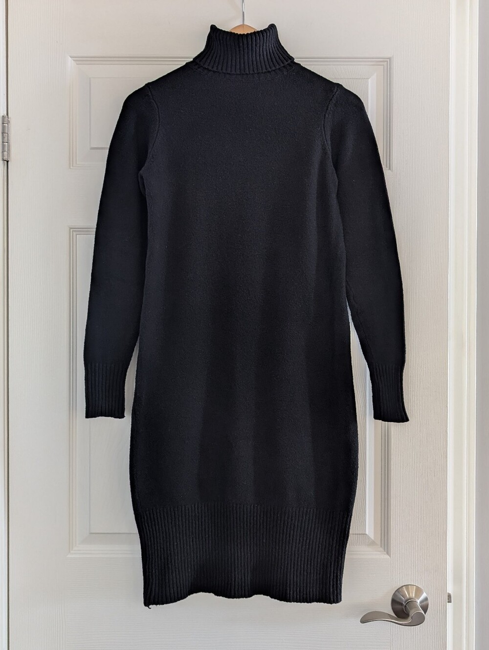 RW&CO turtleneck sweater dress black size XXS